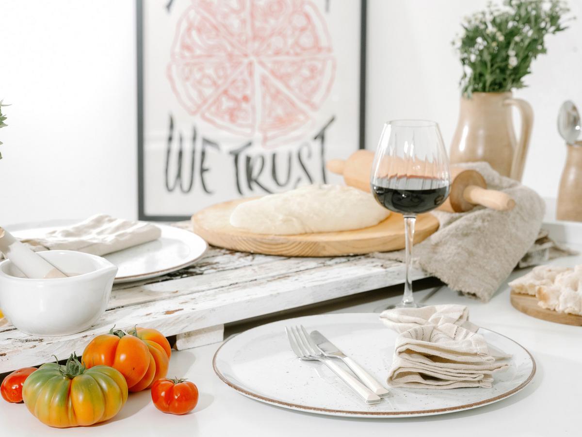 Pizzateller Vintage Nature Porzellan, Creme, 4 Stück - Creme, Basics, Keramik (30,5cm) - Creatable