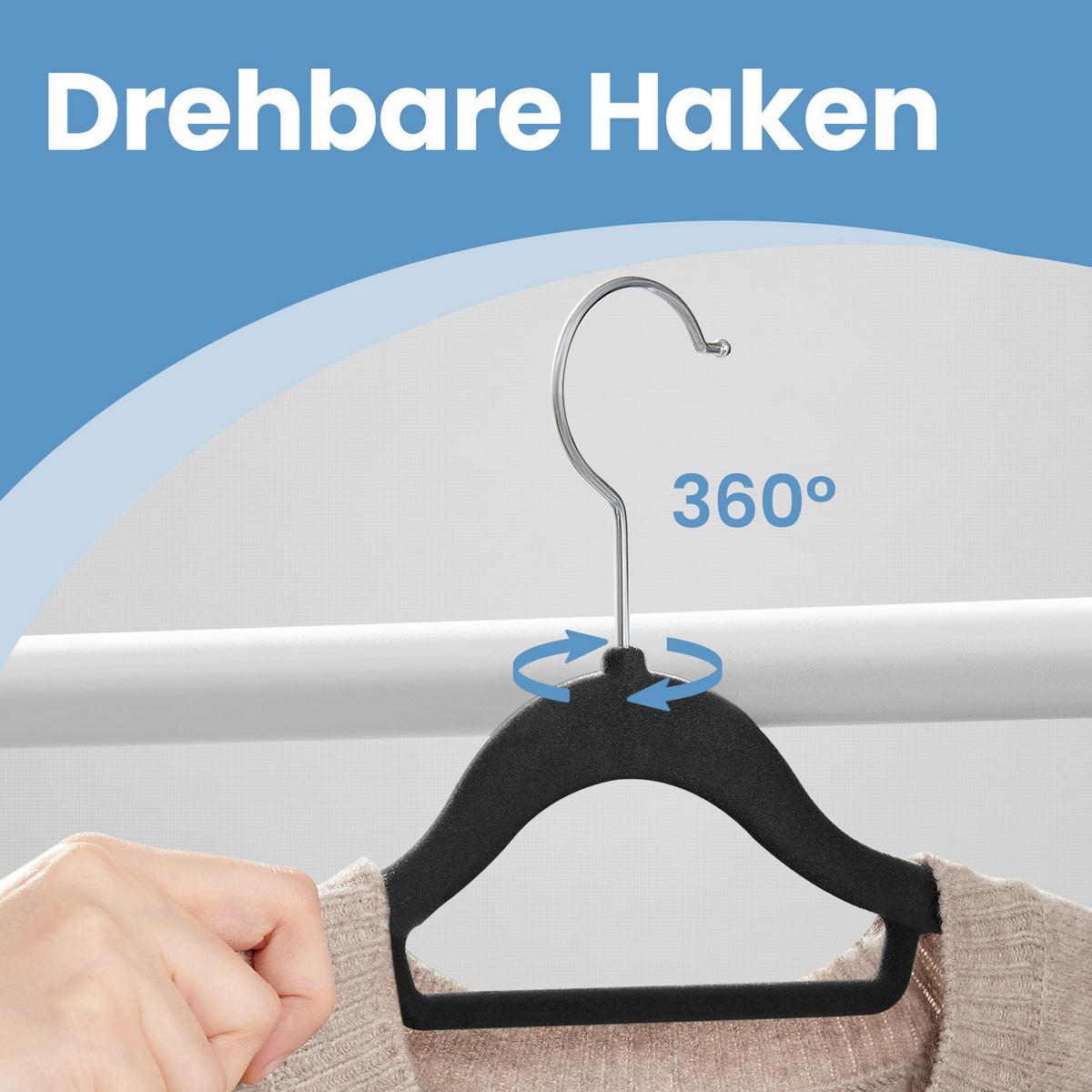 Kleiderbügel Schwarz B: 42,7 Cm - Schwarz, Basics, Kunststoff/Metall (42,7/22/0,6cm)