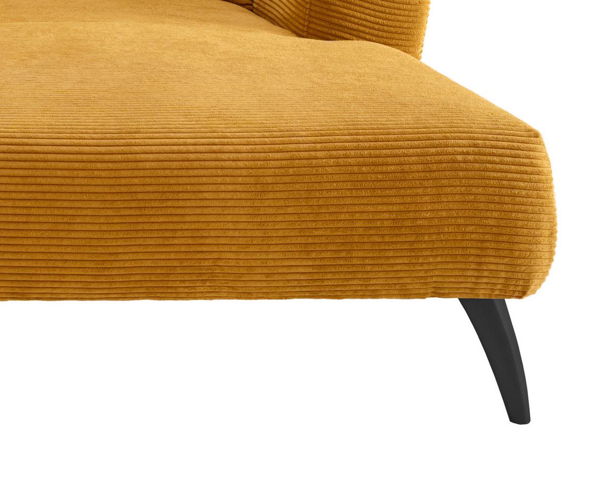 Ecksofa Colori Goldfarben S: 264/160 cm - Goldfarben/Schwarz, MODERN, Holz/Textil (264/160cm) - MID.YOU