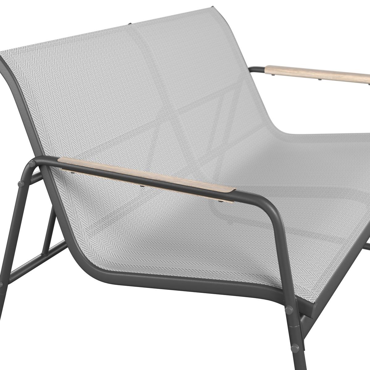 Loungegarnitur Mailand - Dunkelgrau/Hellgrau, MODERN, Kunststoff/Textil - Beldano