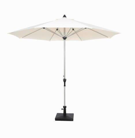 Sonnenschirm Acapole Dm: 270 Cm Platinfarben/naturfarben - Platinfarben/Naturfarben, Basics, Textil/Metall (270cm)