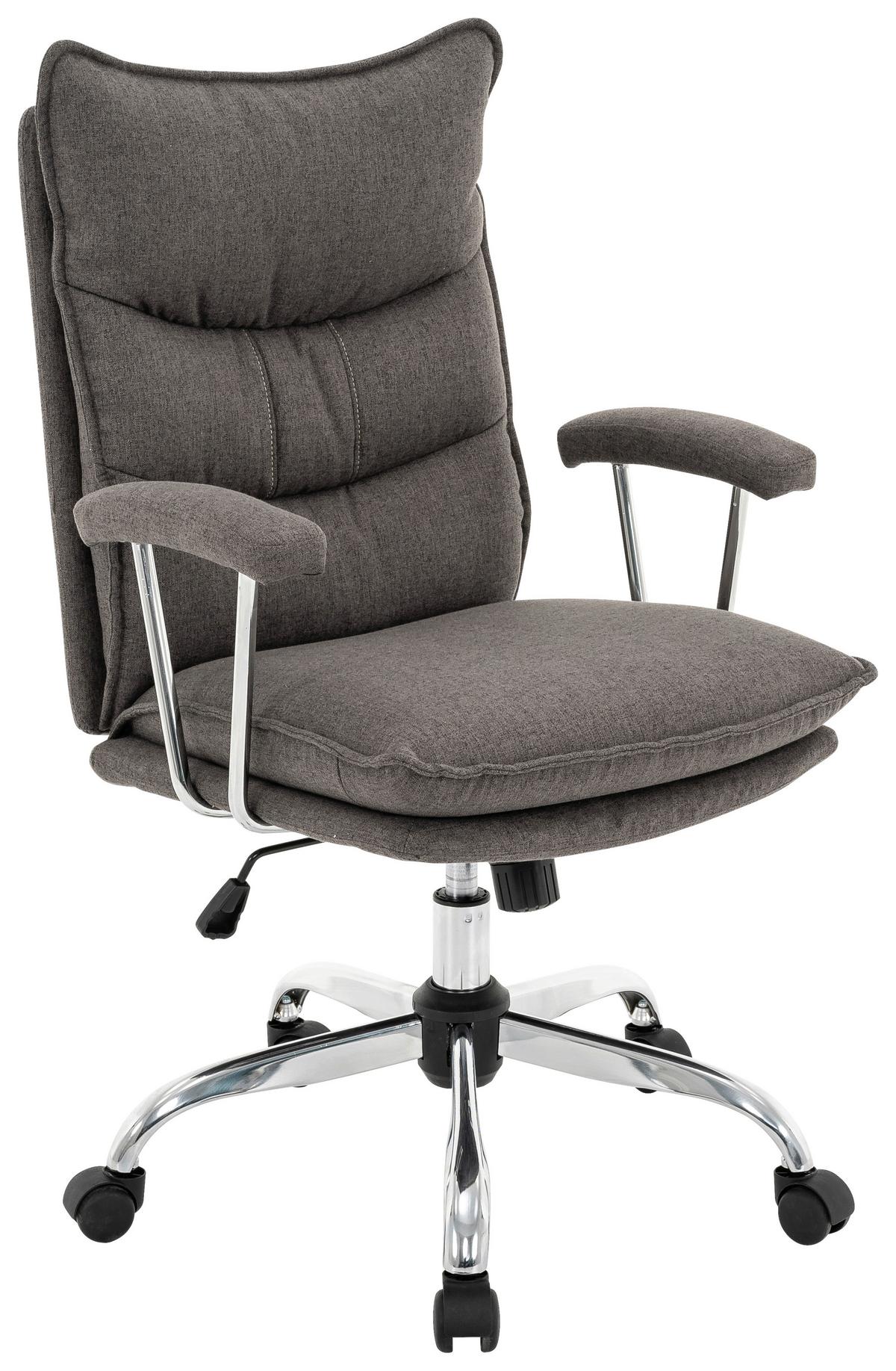 Drehstuhl Wien 2 - Chromfarben/Grau, MODERN, Textil/Metall (61/104/66cm)