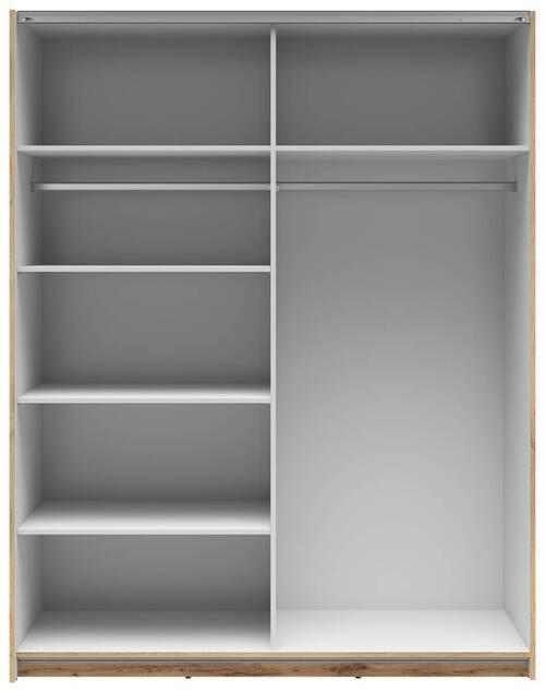 Schwebetürenschrank Tetrix - Eiche Wotan, MODERN, Holzwerkstoff (153,5/195,5/60cm) - MID.YOU