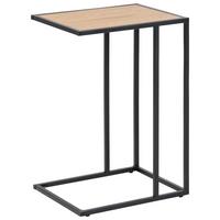 Beistelltisch Seaford Eichefarben + Stahl Schwarz - Eichefarben/Schwarz, Trend, Holzwerkstoff/Metall (43/35/63cm) - Livetastic
