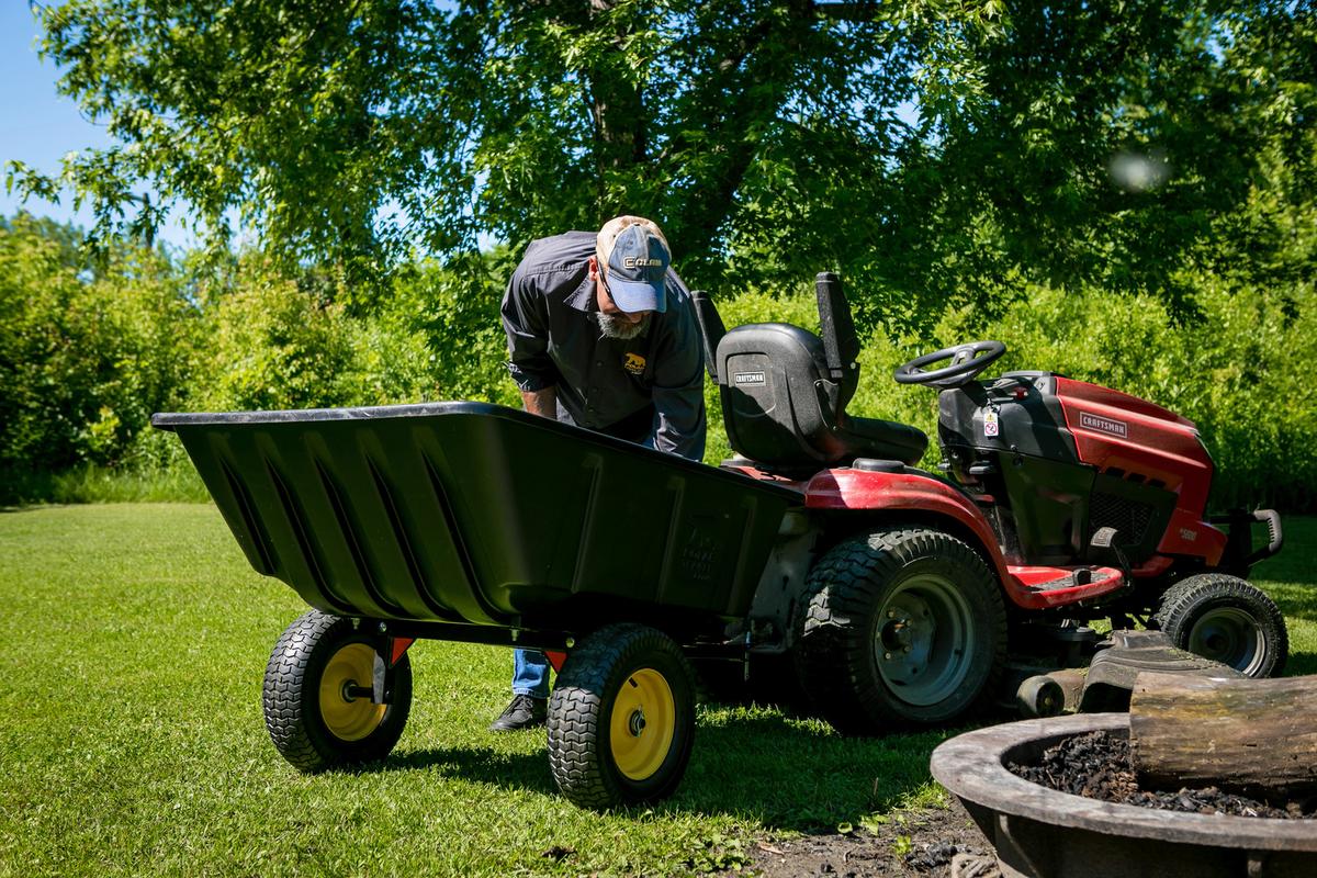 Gartenkarre Trailer Schubkarre Lg900 - Schwarz, Basics, Kunststoff (94/71/175cm)