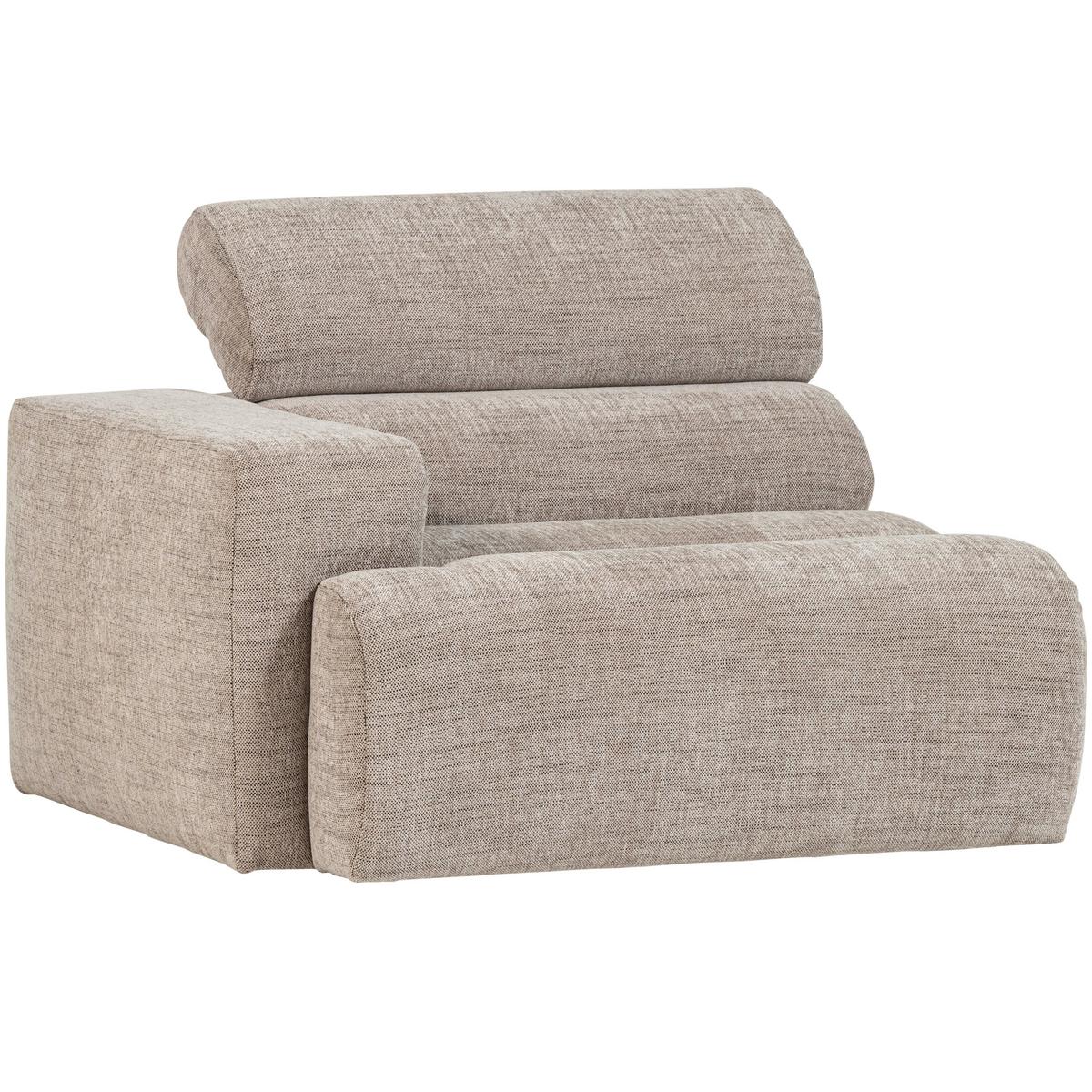 Sofaelement Novi Naturfarben B: 109cm - Schwarz/Naturfarben, Design, Textil (109/86/113cm) - Livetastic