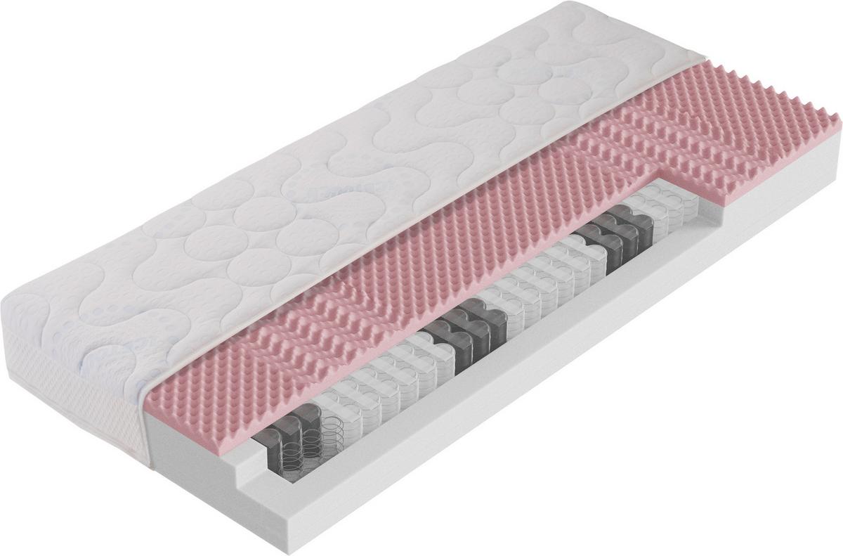 Taschenfederkernmatratze Kleo 90x200 Cm H3 H: 20 Cm - Weiß, MODERN, Textil (90/200cm) - Luca Bessoni