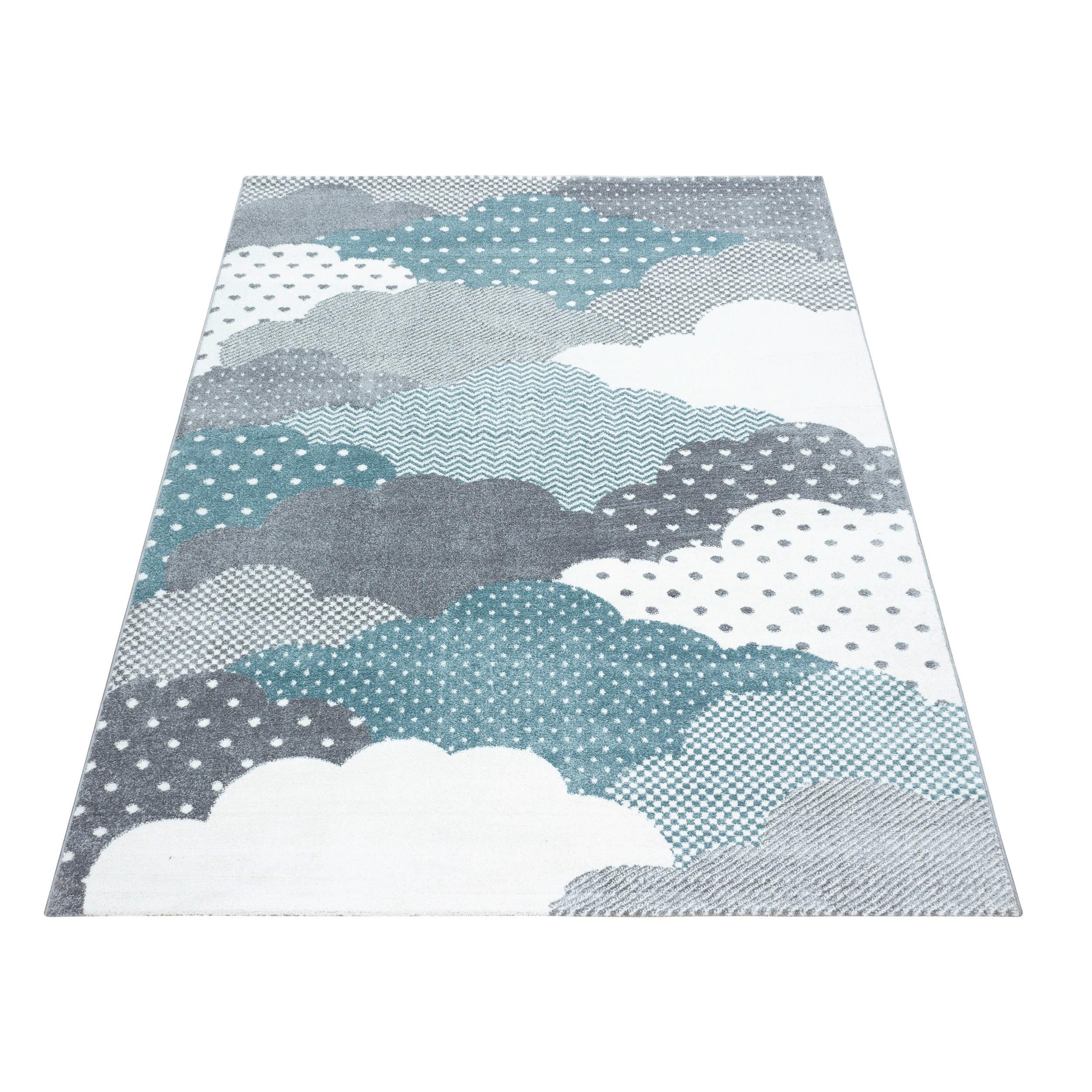 Detský koberec OBLAKY 160x230 - modrá, Trend, textil (160/230cm) - Ben'n'jen