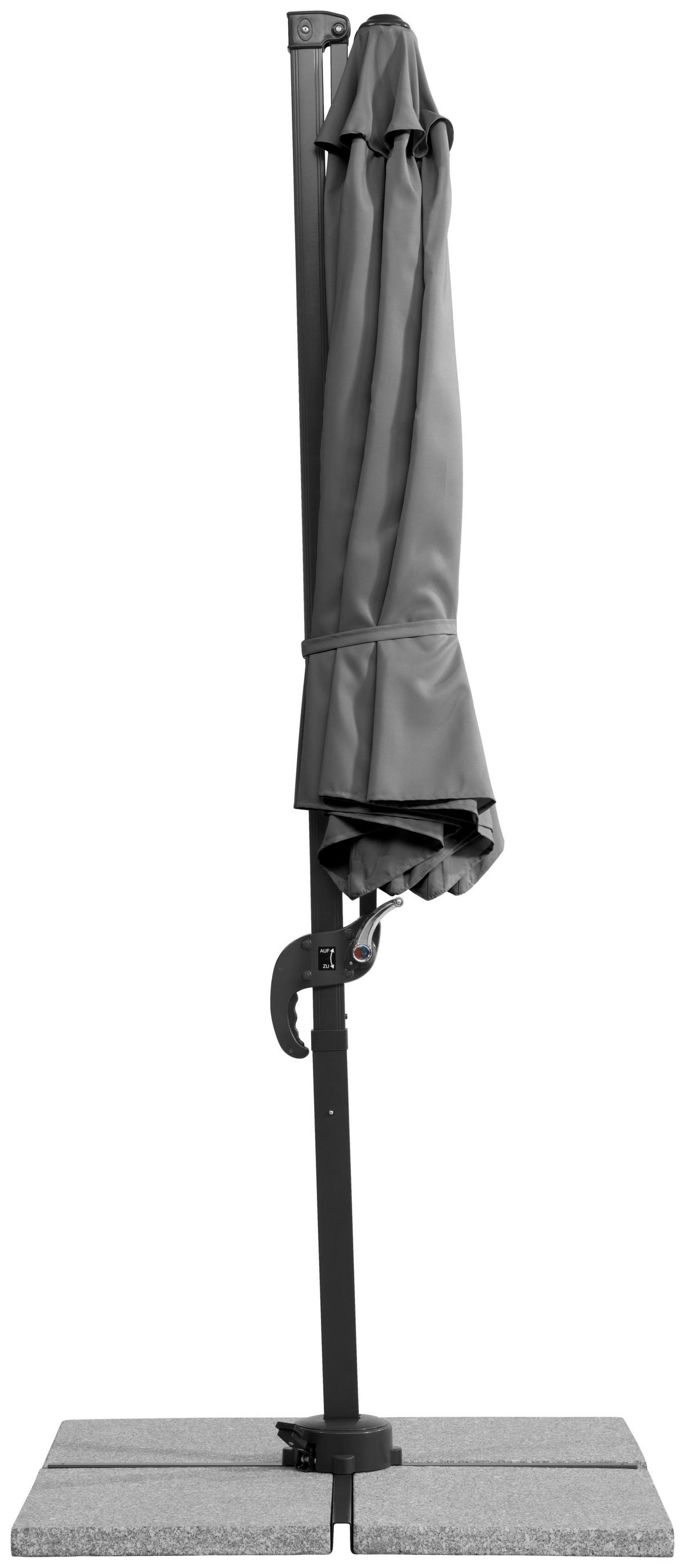 Ampelschirm Rhodos Junior BxHxT: 352x244x300 cm Anthrazit - Anthrazit, Basics, Textil/Metall (352/244/300cm) - Schneider