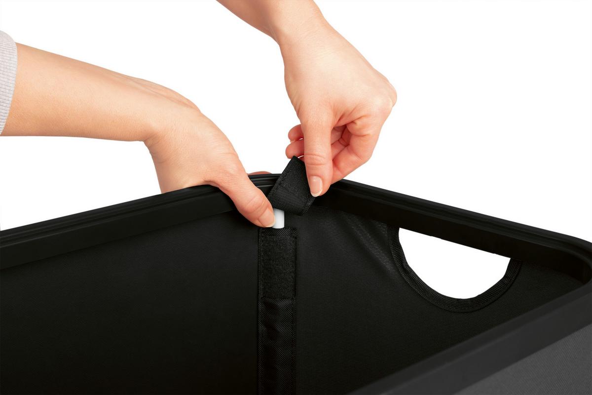 Flaschensammler Easymaxx Schwarz, LxBxH: 40x32,5x74 cm - Schwarz, Basics, Naturmaterialien/Kunststoff (40/32,5/74cm)