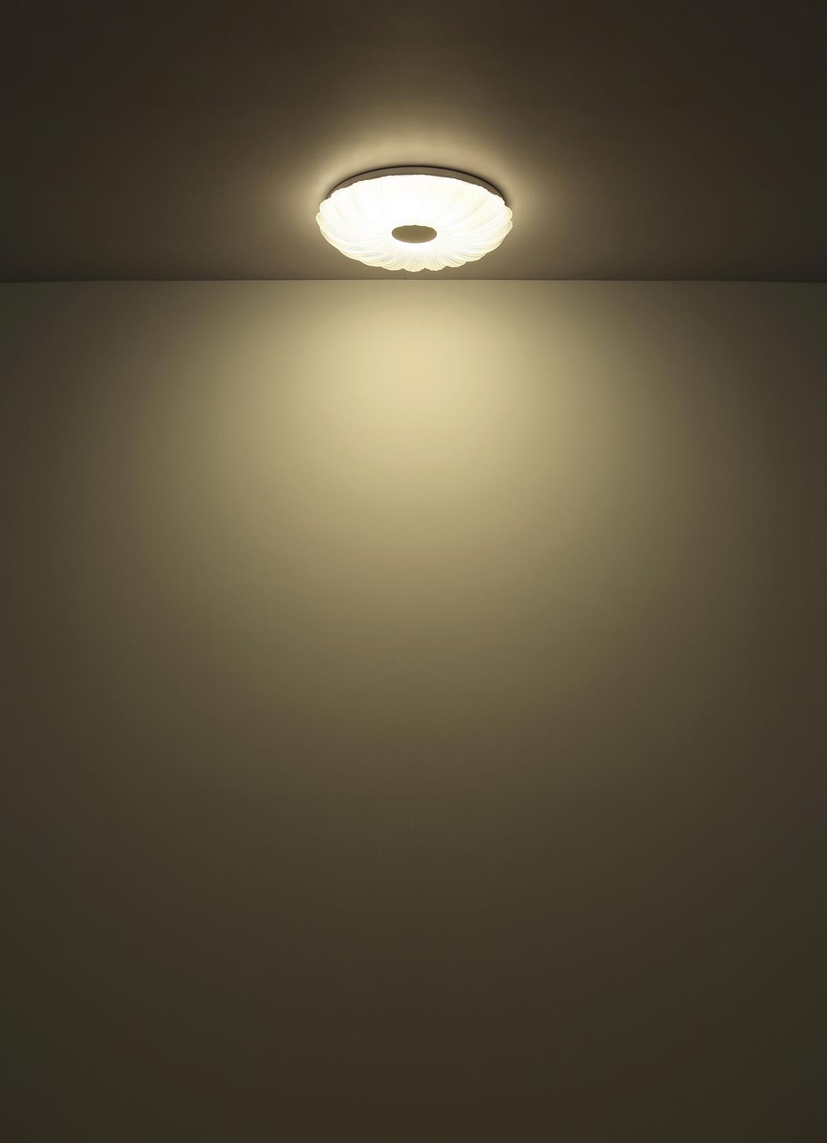 LED-Deckenleuchte Memory-Funktion - Opal/Weiß, KONVENTIONELL, Kunststoff/Metall (38/7cm) - Globo