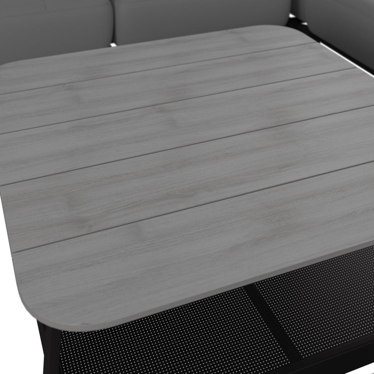 TERASOVÁ SEDACIA SÚPRAVA MARA - čierna/sivá, Modern, kov/textil (186/61/76,5cm) - Bessagi Garden