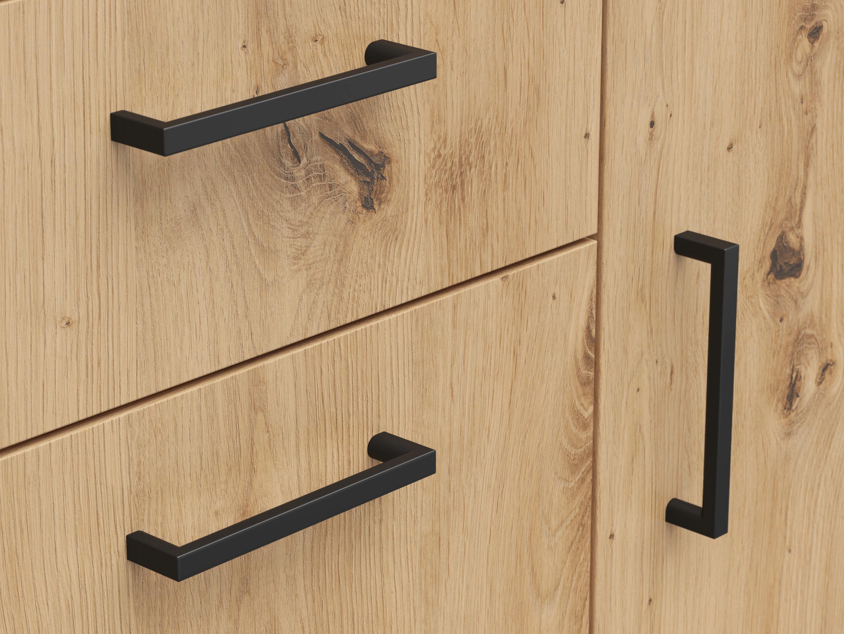Kommode Mit Füßen B: 80 Cm Multi Cabinet Eiche Artisan - Anthrazit/Eiche Artisan, MODERN, Holzwerkstoff (80/83/52cm)