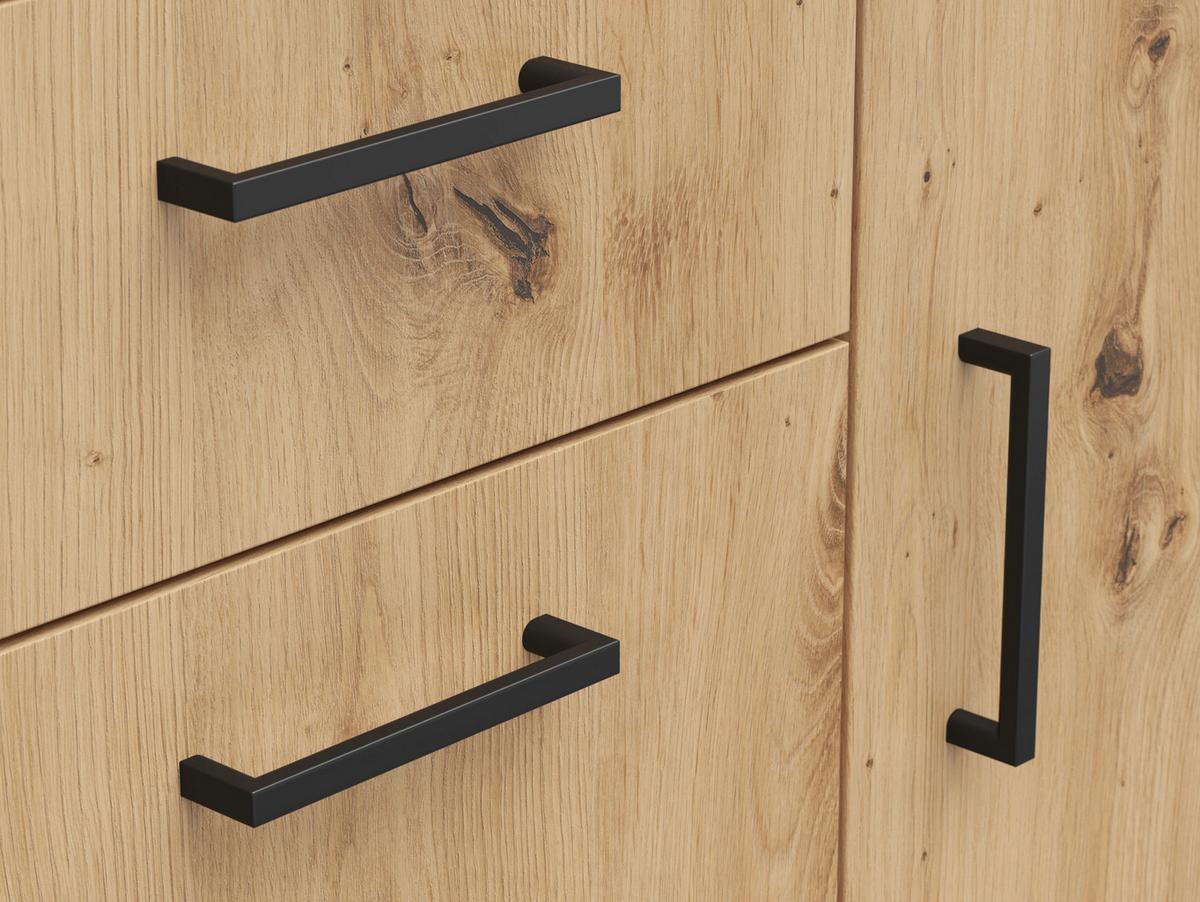Kommode mit Füßen B: 80 cm Multi Cabinet Eiche Artisan - Anthrazit/Eiche Artisan, MODERN, Holzwerkstoff (80/83/52cm)