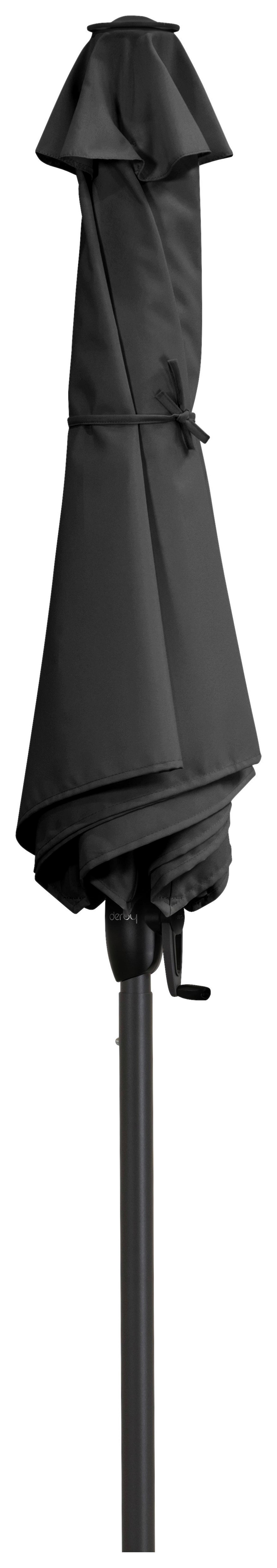 Sonnnenschirm Basic Lift Dh: 182x210 cm Anthrazit - Anthrazit, Basics, Textil/Metall (182/210cm) - Doppler