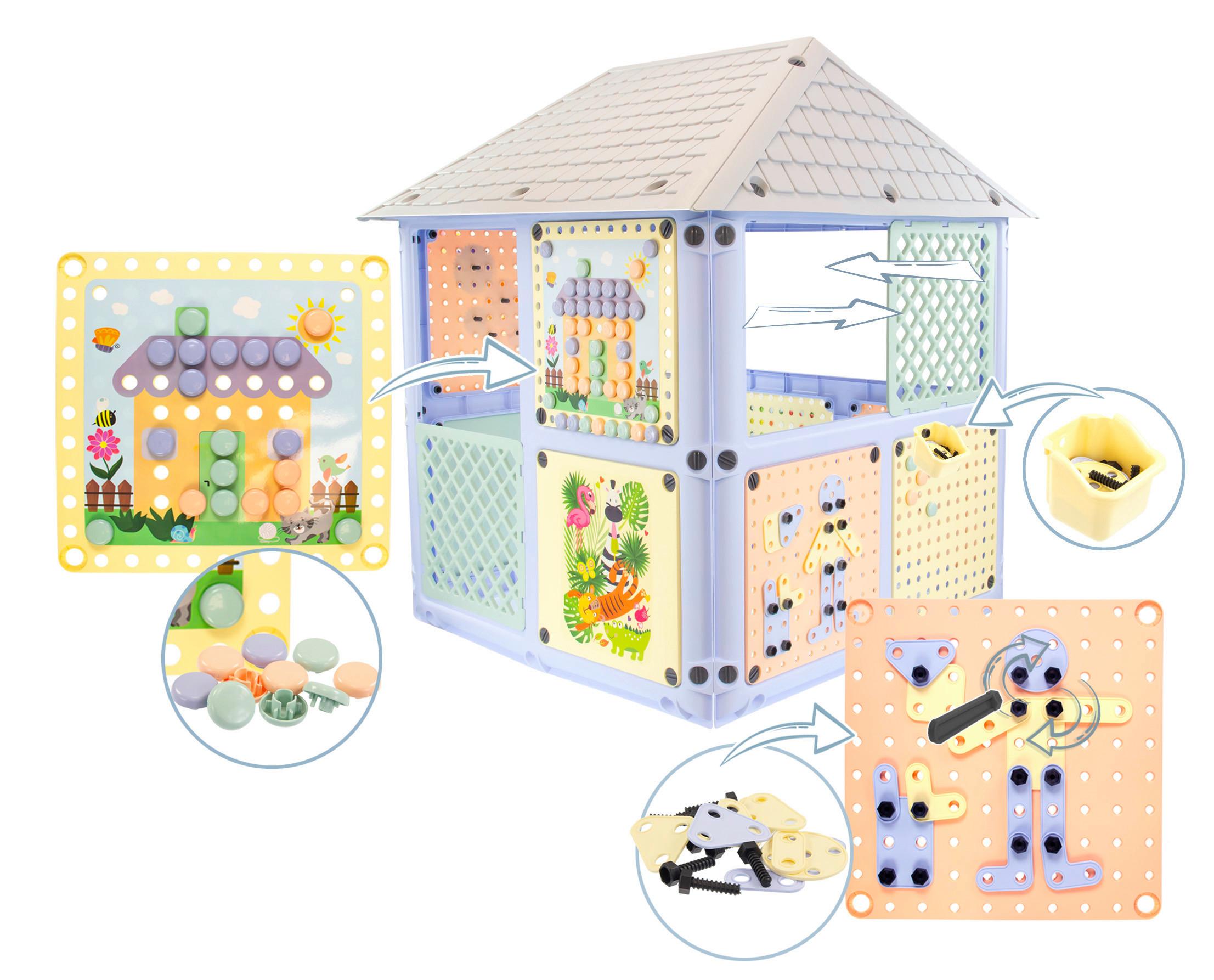 Hrací domček SMART HOUSE š/v/h:115/128/106 - vícebarevná, Konvenční, plast (115/128/106cm)