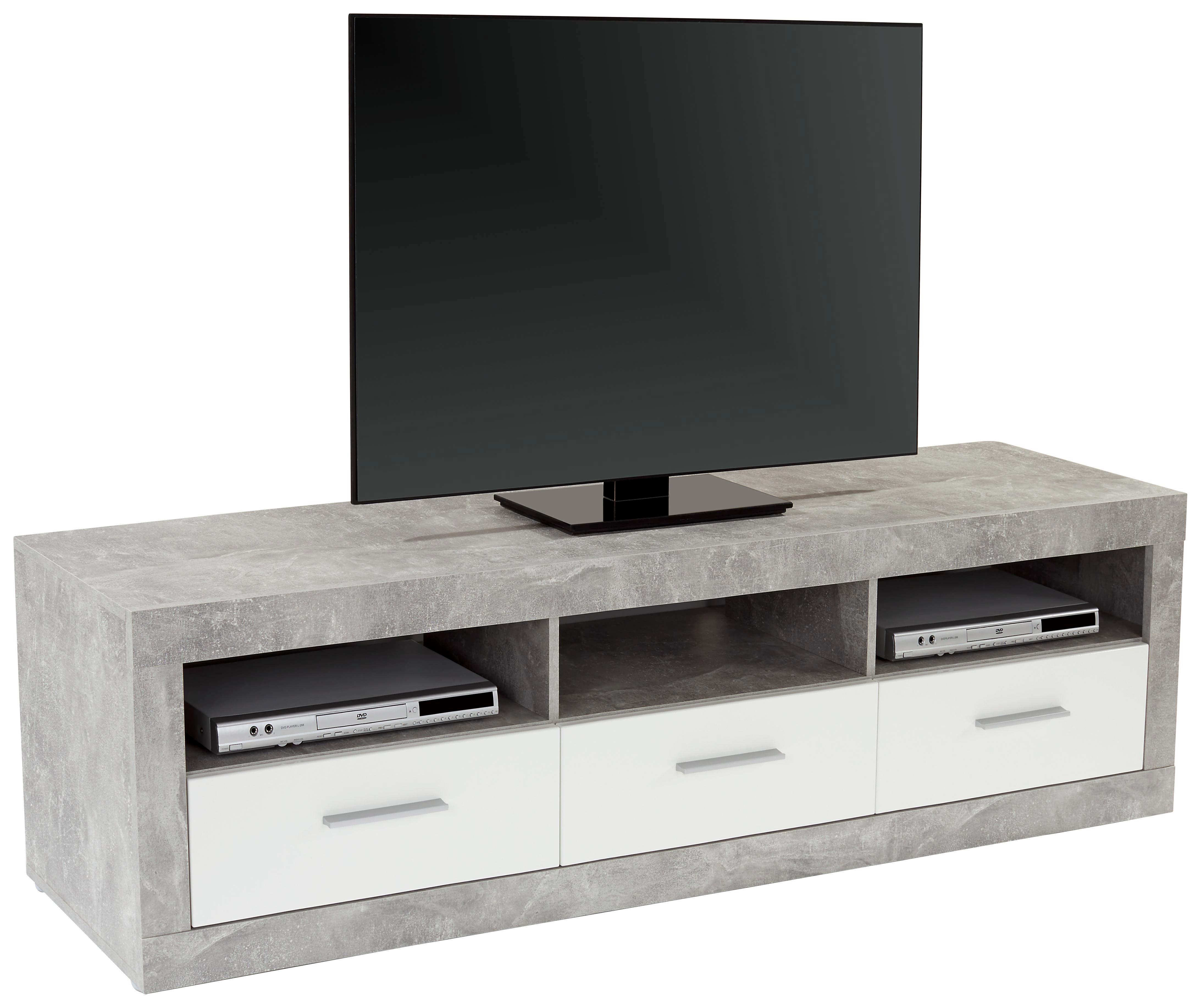 TV-Element Malta - Schwarz/Weiß, MODERN, Holzwerkstoff (185/50/42cm)