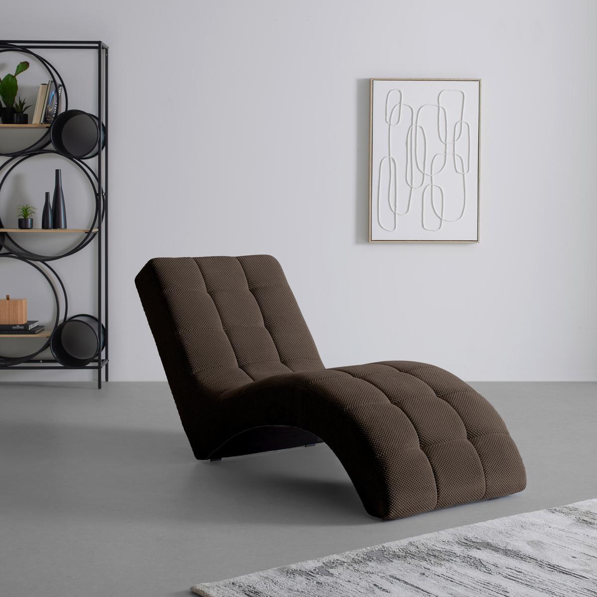 Relaxačné ležadlo LAVANDA, orgovánová, max. 120 kg - hnedá/čierna, Modern, textil/plast (68/80/167cm) - Mömax