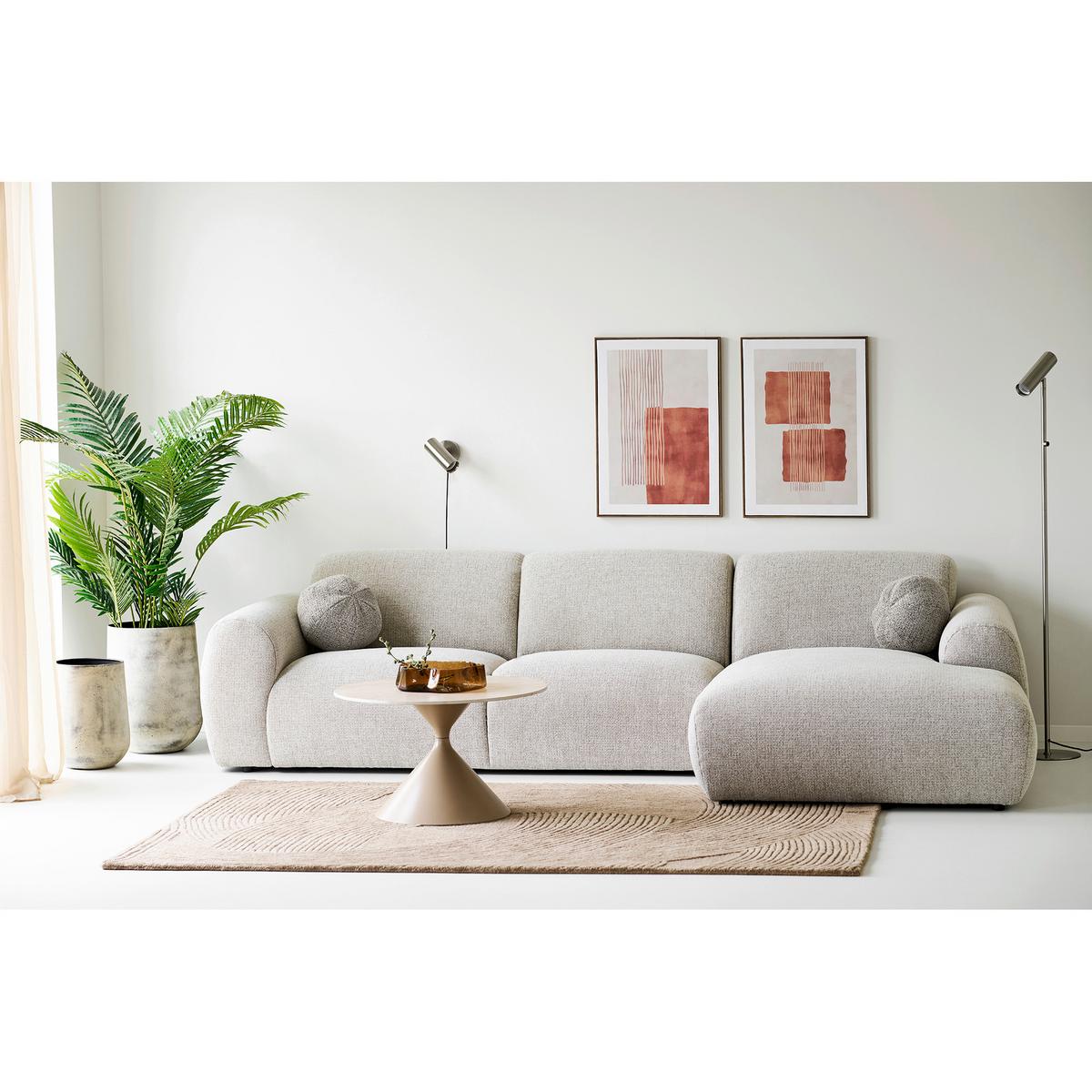 Couchtisch Annecy Sandfarben B: 70cm - Sandfarben, Design, Stein/Metall (70/70/41cm) - MID.YOU
