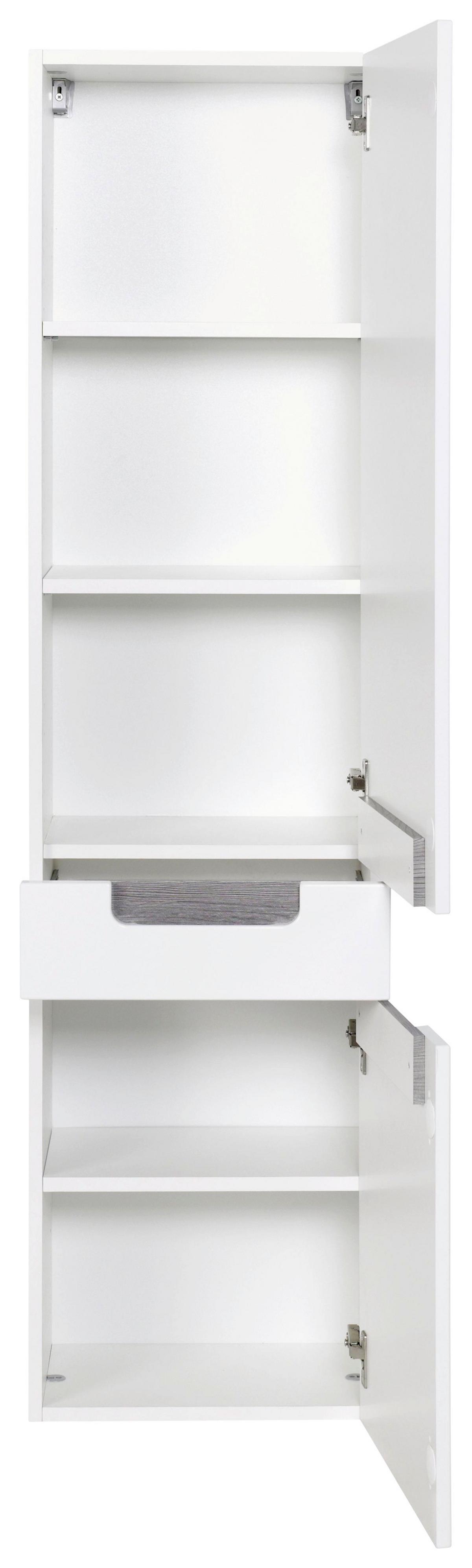 Hochschrank mit Türdämpfer Siena 40cm Weiß/Anthrazit - Anthrazit/Weiß, MODERN, Holzwerkstoff (40/154/27cm) - Held