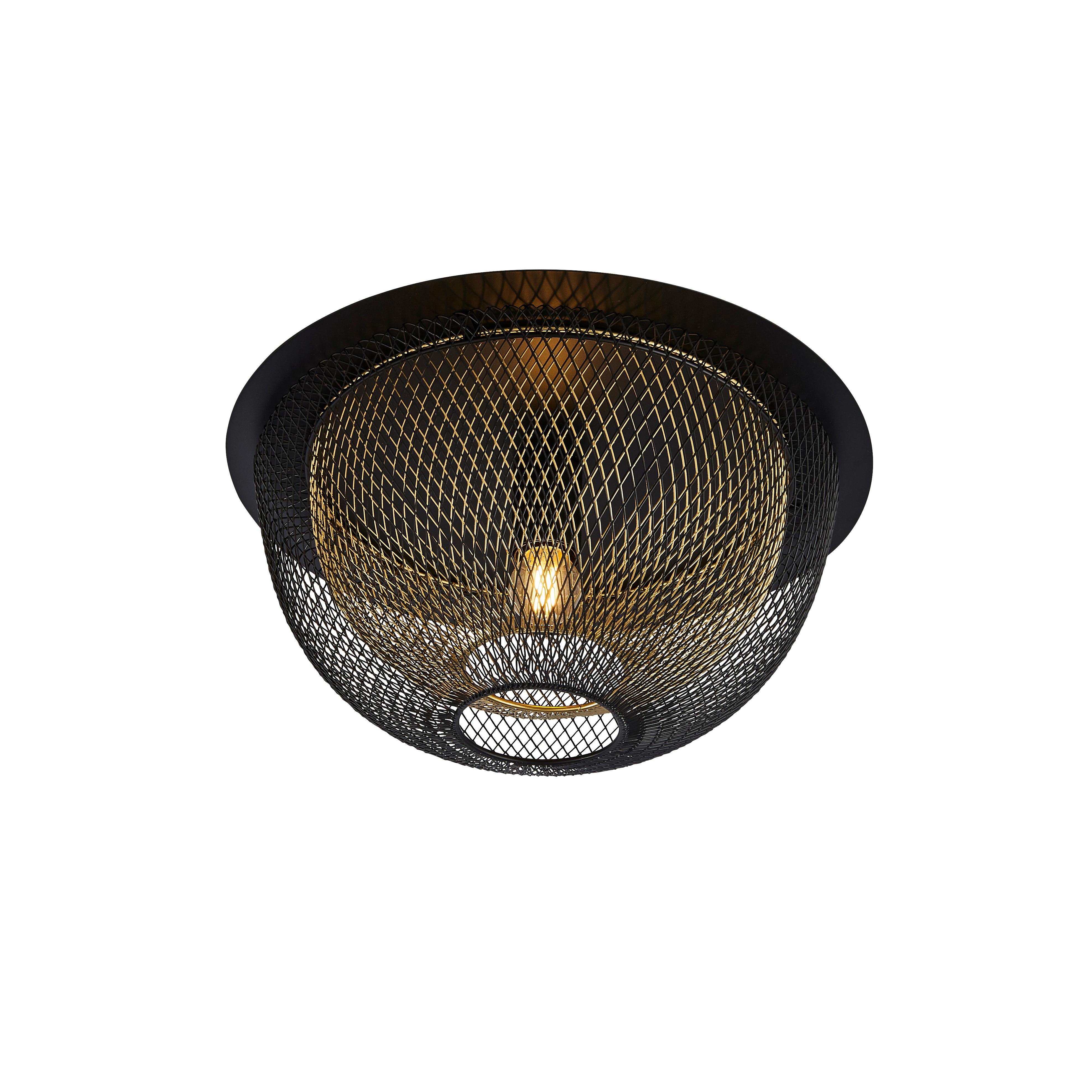 Deckenleuchte Honeycomb 6840bgo - Goldfarben/Schwarz, Basics, Metall (40/21cm)
