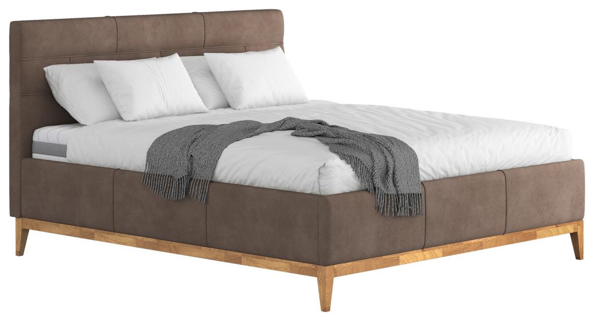 Kárpitozott ágy JUPITER H3/H3, 160/200cm - bükkszínű/taupe, Modern, faalapú anyag/textil (160/200cm) - MID.YOU