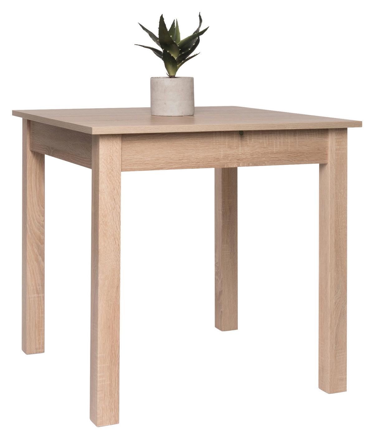 Esstisch ausziehbar Coburg 80-120x80 cm Eiche Dekor - Sonoma Eiche, Design, Holzwerkstoff (80/80/76,5cm) - MID.YOU