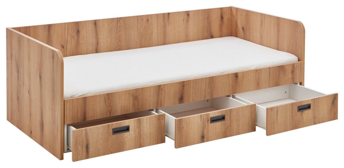 VÝSUVNÁ POSTEL BIANCA - hnědá, Konvenční, dřevo/kompozitní dřevo (90-180/200cm)