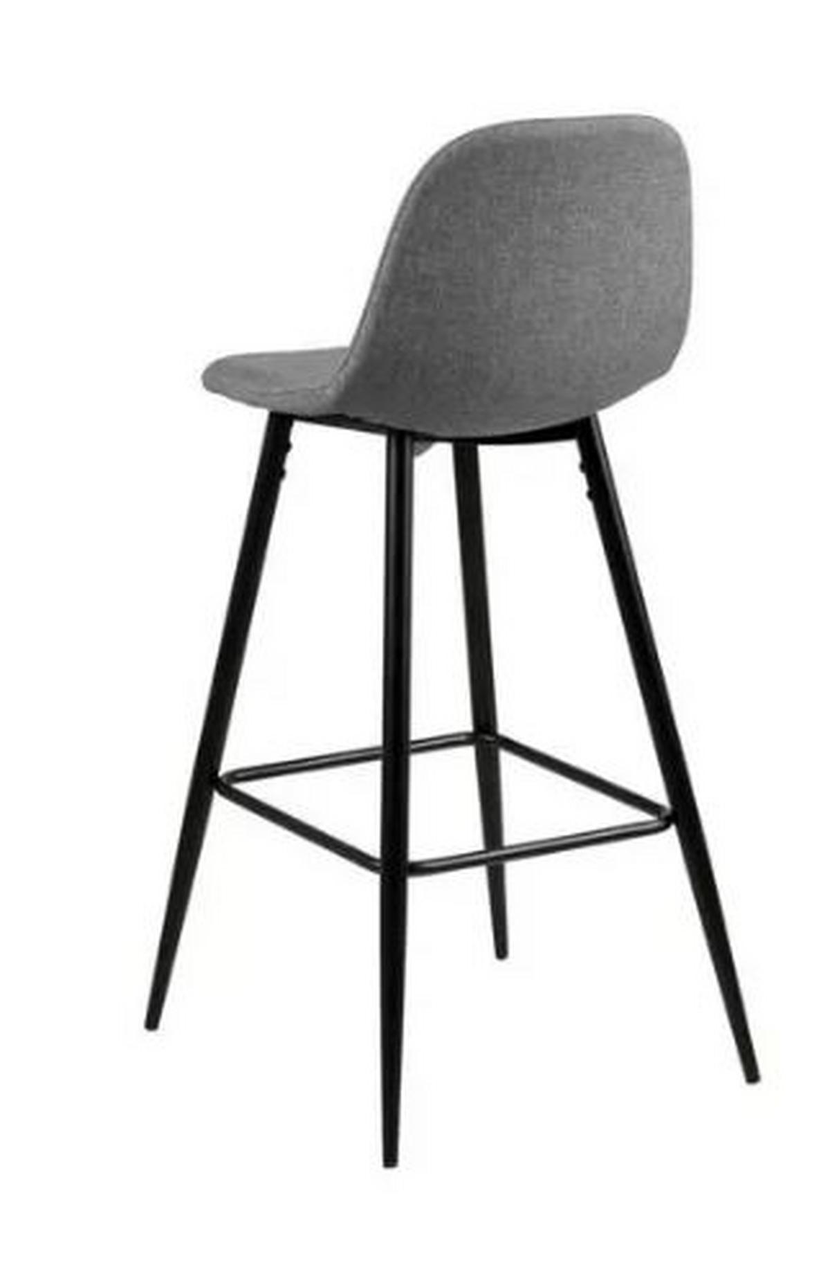 BAROVÁ ŽIDLE WILMA - černá/světle šedá, Basics, kov/textil (46,6/101/51cm) - MID.YOU