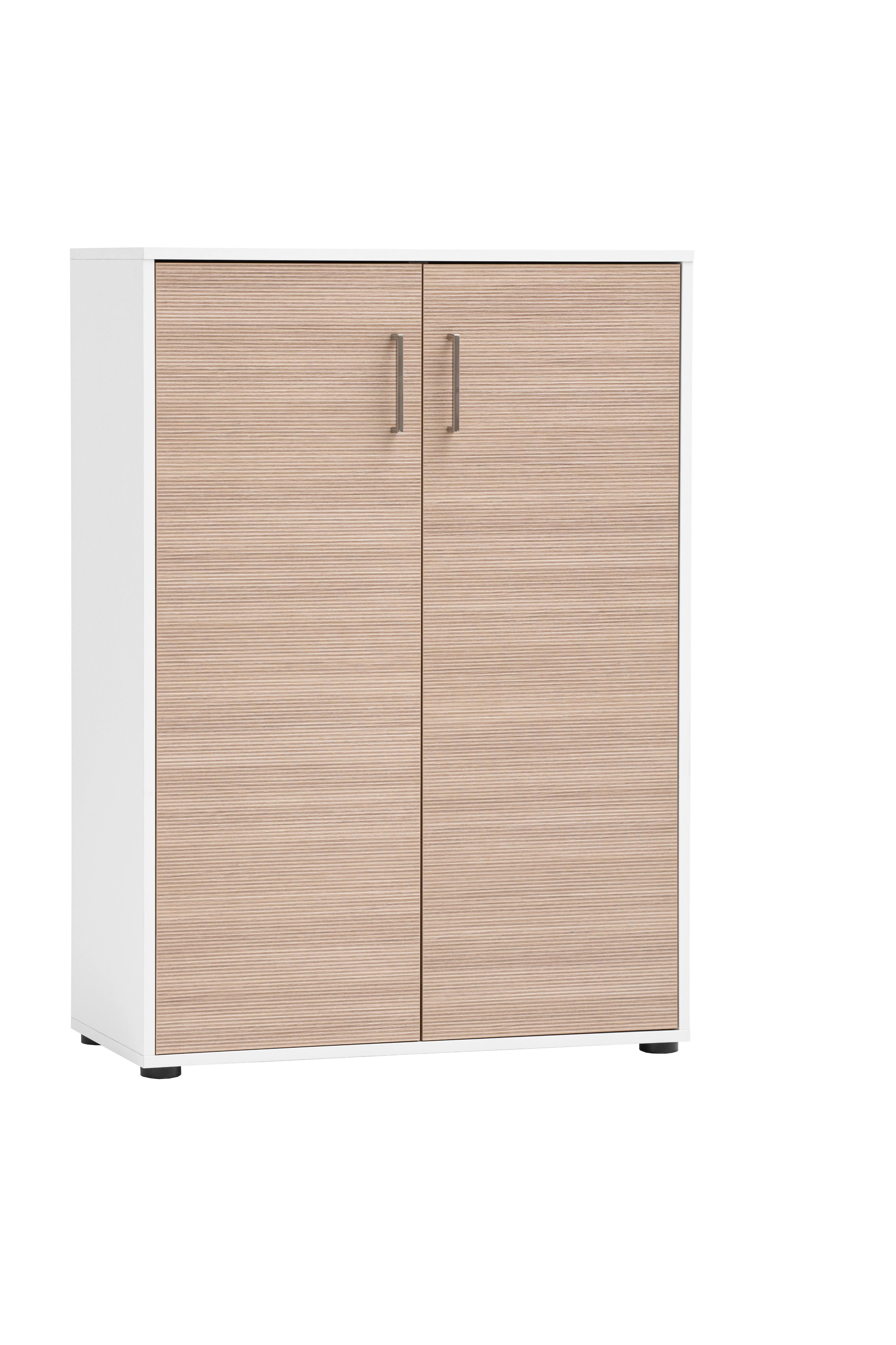 AKTENSCHRANK Metz Weiß/Beige B: 80,1cm - Beige/Weiß, MODERN, Holzwerkstoff (80,1/113,4/38,2cm) - MID.YOU