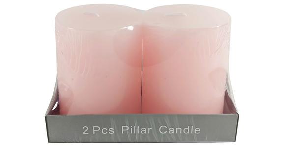 Stumpenkerze Sophie - Rosa, KONVENTIONELL, Naturmaterialien (6,8/9cm) - Ondega