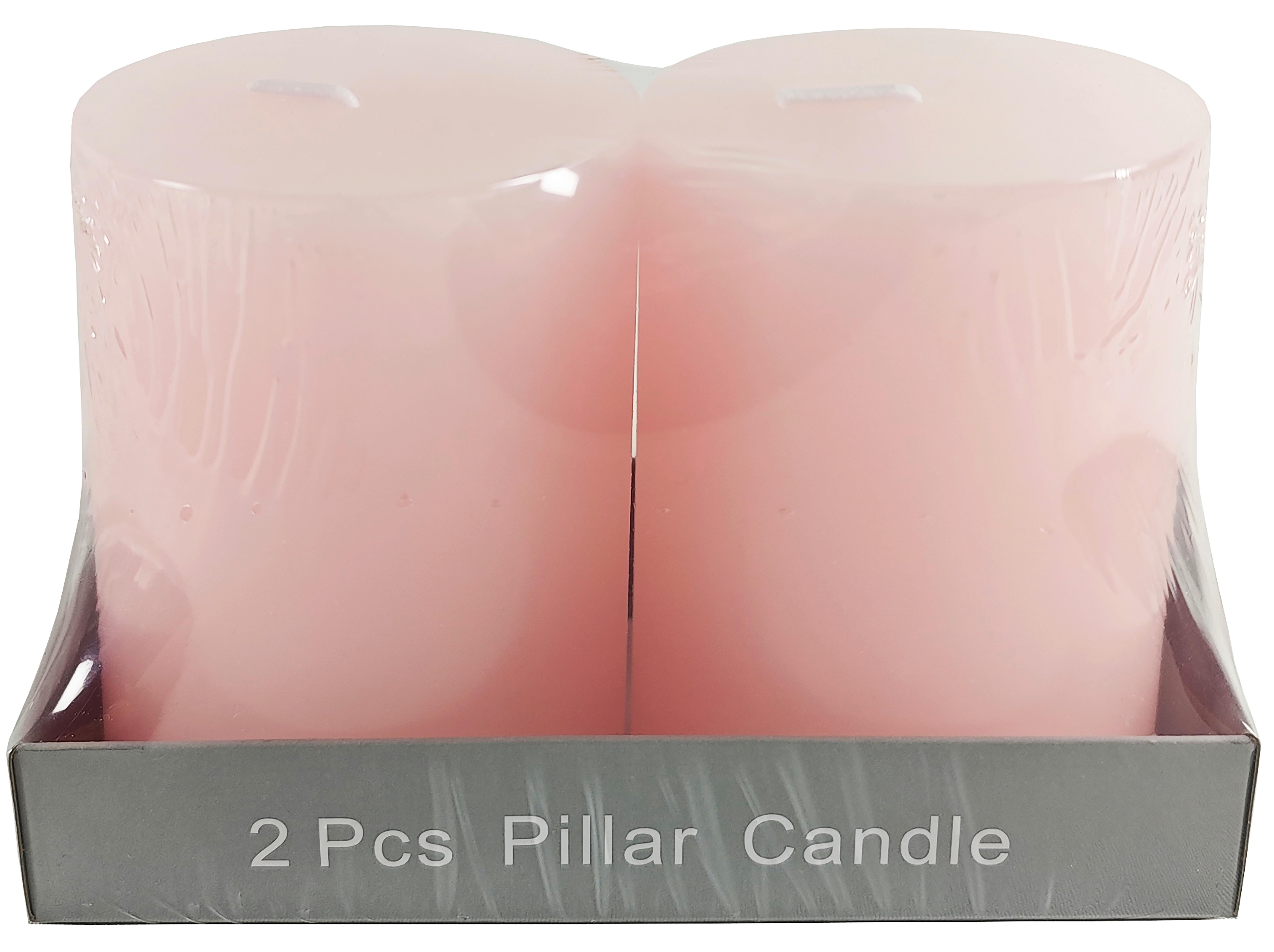 Stumpenkerze Sophie - Rosa, KONVENTIONELL, Naturmaterialien (6,8/9cm) - Ondega