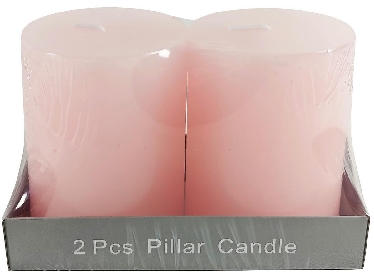 Stumpenkerze Sophie - Rosa, KONVENTIONELL, Naturmaterialien (6,8/12cm) - Ondega