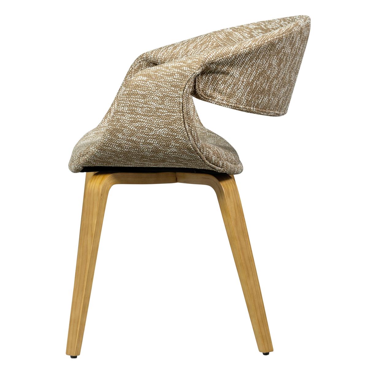 Armlehnstuhl-Set Yossi Natur-/Sandfarben B: 57cm - Sandfarben/Naturfarben, MODERN, Holzwerkstoff/Textil (57/78/57cm) - Livetastic