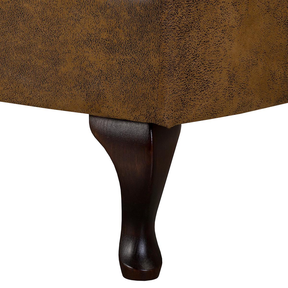 Récamiere Pako Cognac B: 185cm - Cognac/Braun, Design, Textil (185/93/75cm) - Livetastic