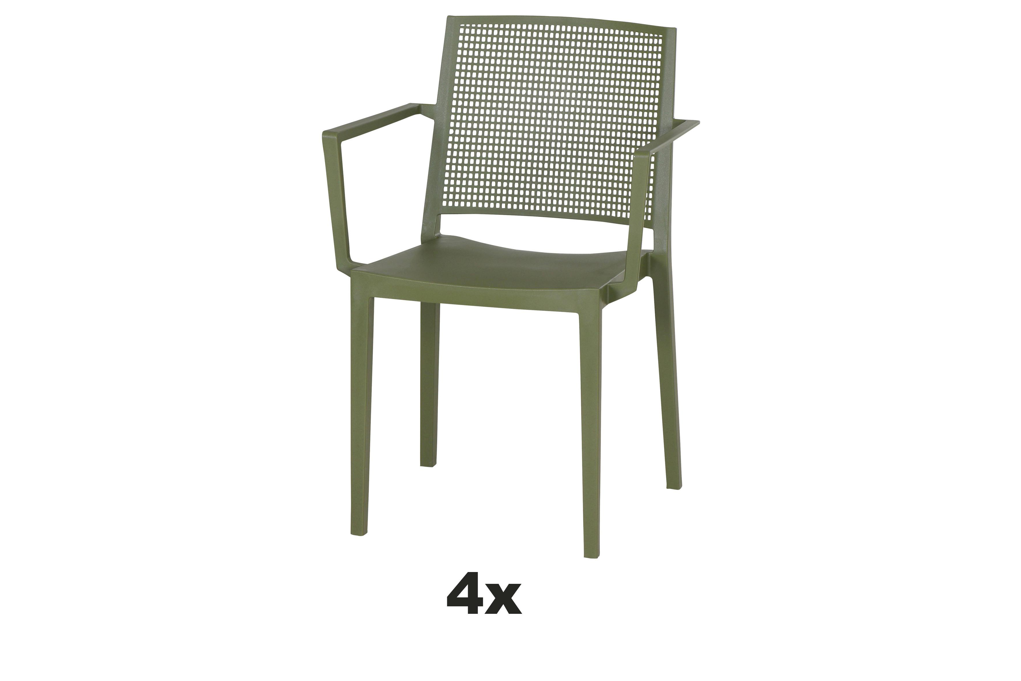 Stapelstuhl T20122 - Grün, Basics, Kunststoff (46/80/56cm) - Siena Garden