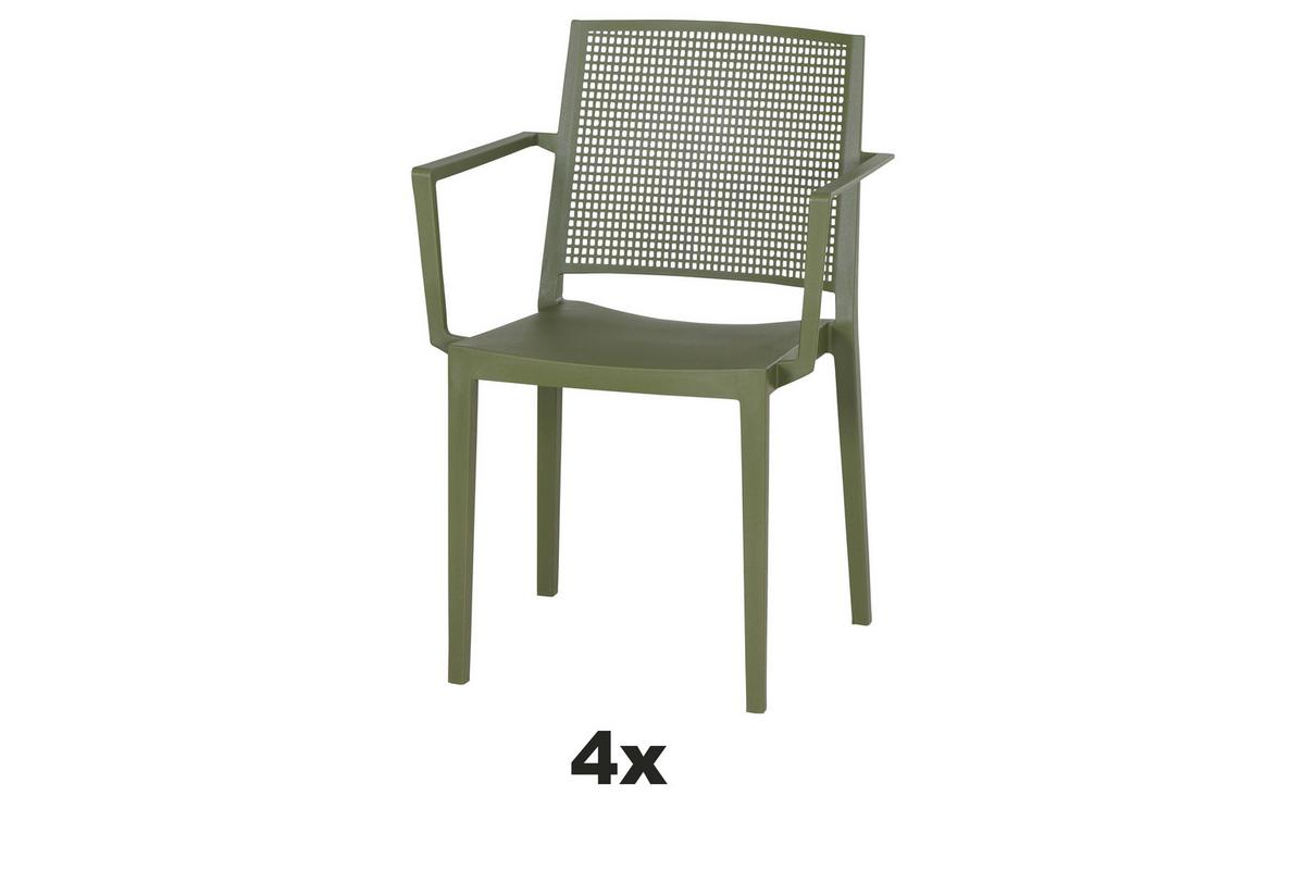 Stapelstuhl T20122 - Grün, Basics, Kunststoff (46/80/56cm) - Siena Garden