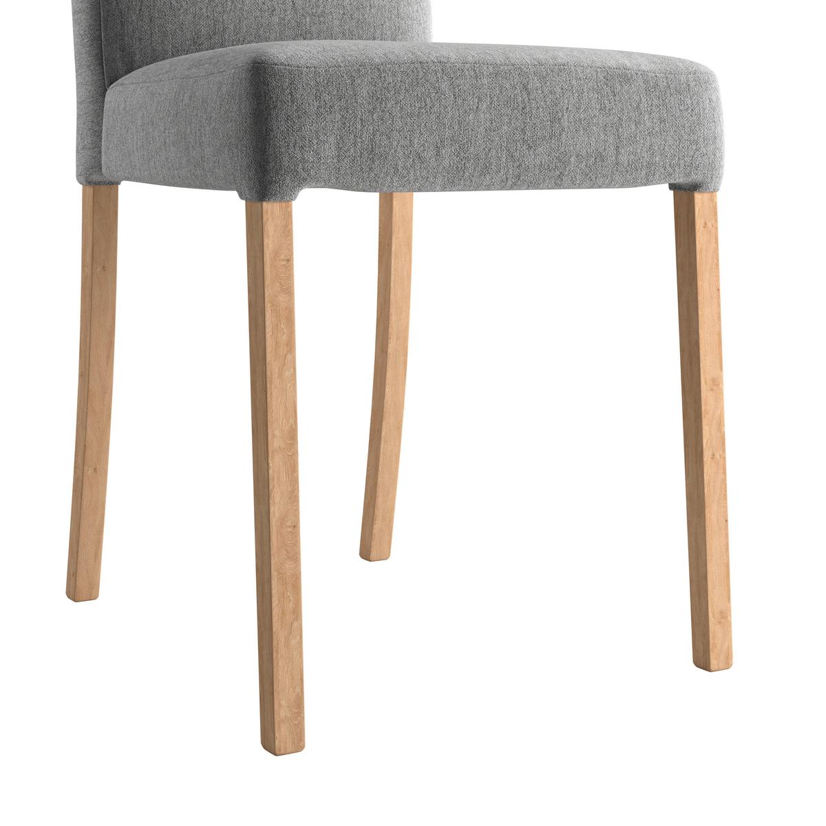Stuhl Emma Ii - Eichefarben/Grau, KONVENTIONELL, Holz/Textil (43/91/58cm)