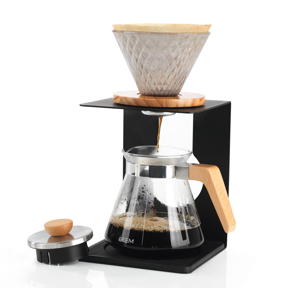 French Press Pour Over Set inkl. Kaffeefilter, Glaskanne - Schwarz, Basics, Glas (14/26,5/19cm) - Beem