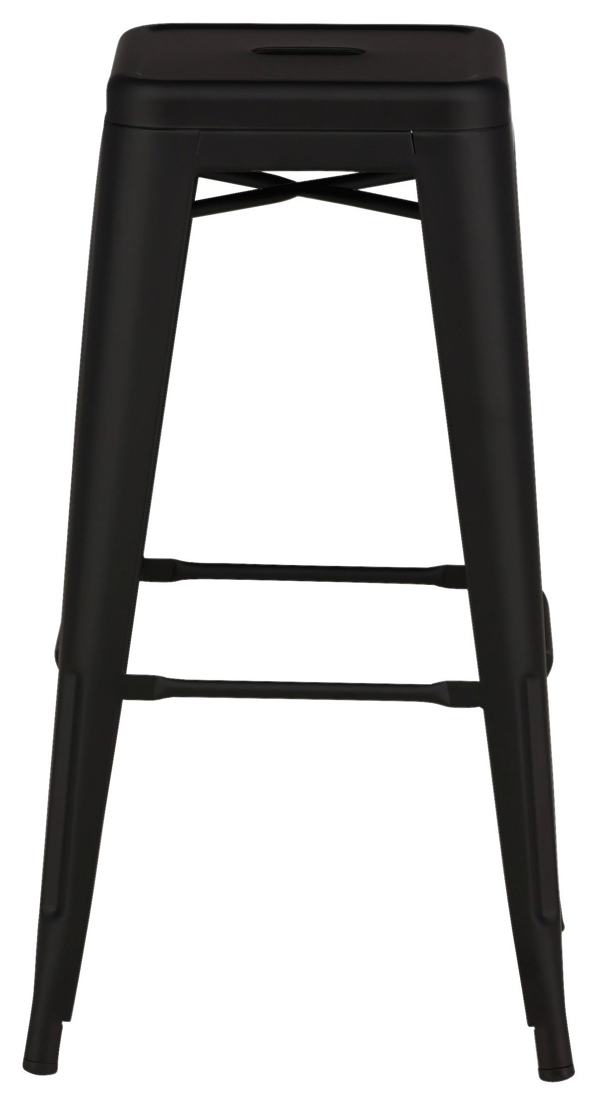 Barhocker-Set Tempe - Schwarz, Design, Metall (43/76/43cm) - Livetastic