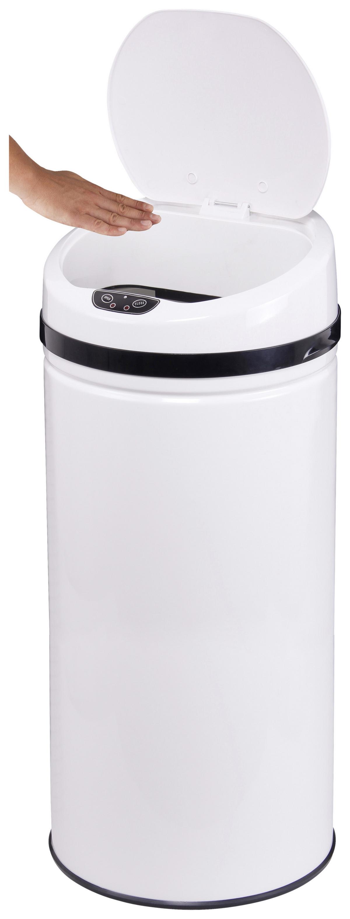 ODPADKOVÝ KÔŠ IR SENSOR - WHITE - 42L - čierna/biela, Trend, kov/plast (31/31/79,5cm) - Echtwerk