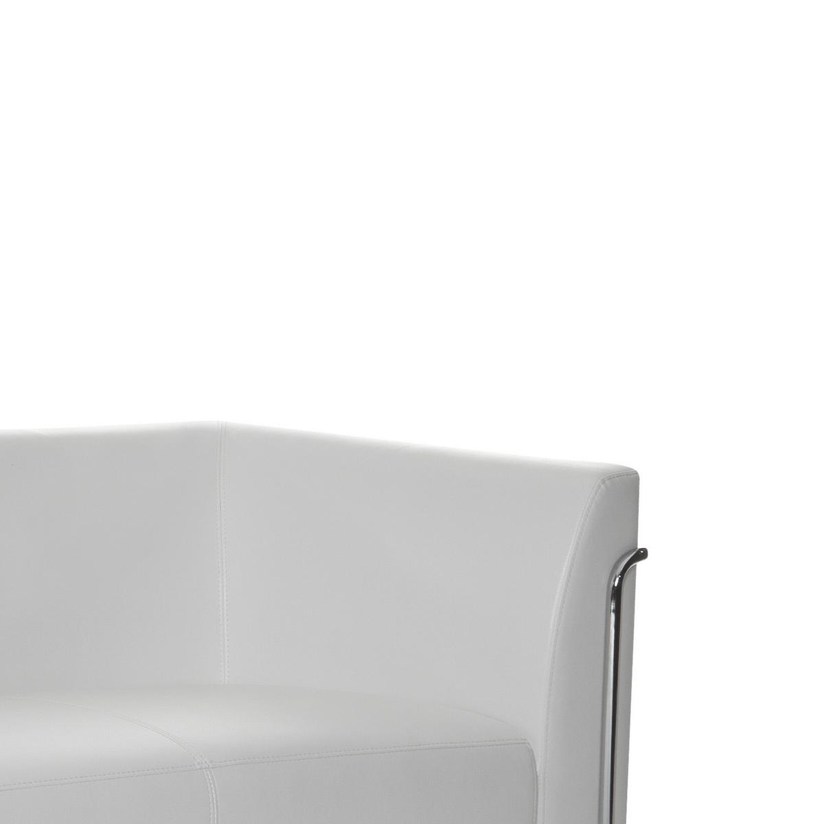 3-sitzer-sofa Curacao Weiß - Silberfarben/Weiß, MODERN, Textil (179/71/74cm) - MID.YOU