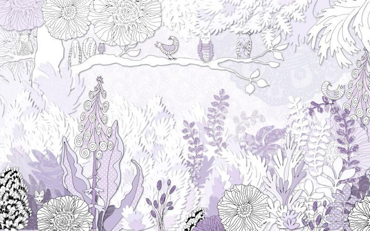 Vliestapete Dreaming - Lila, Basics (400/250cm) - Komar