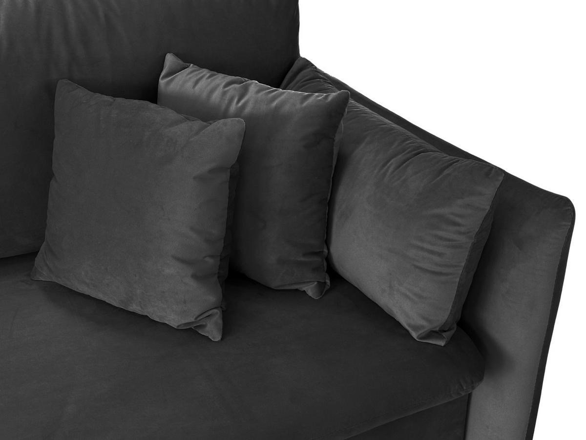 Schlafsofa Mit Bettkasten Orlando Grau B: 220 Cm - Schwarz/Grau, Design, Textil (220/96/102cm) - MID.YOU