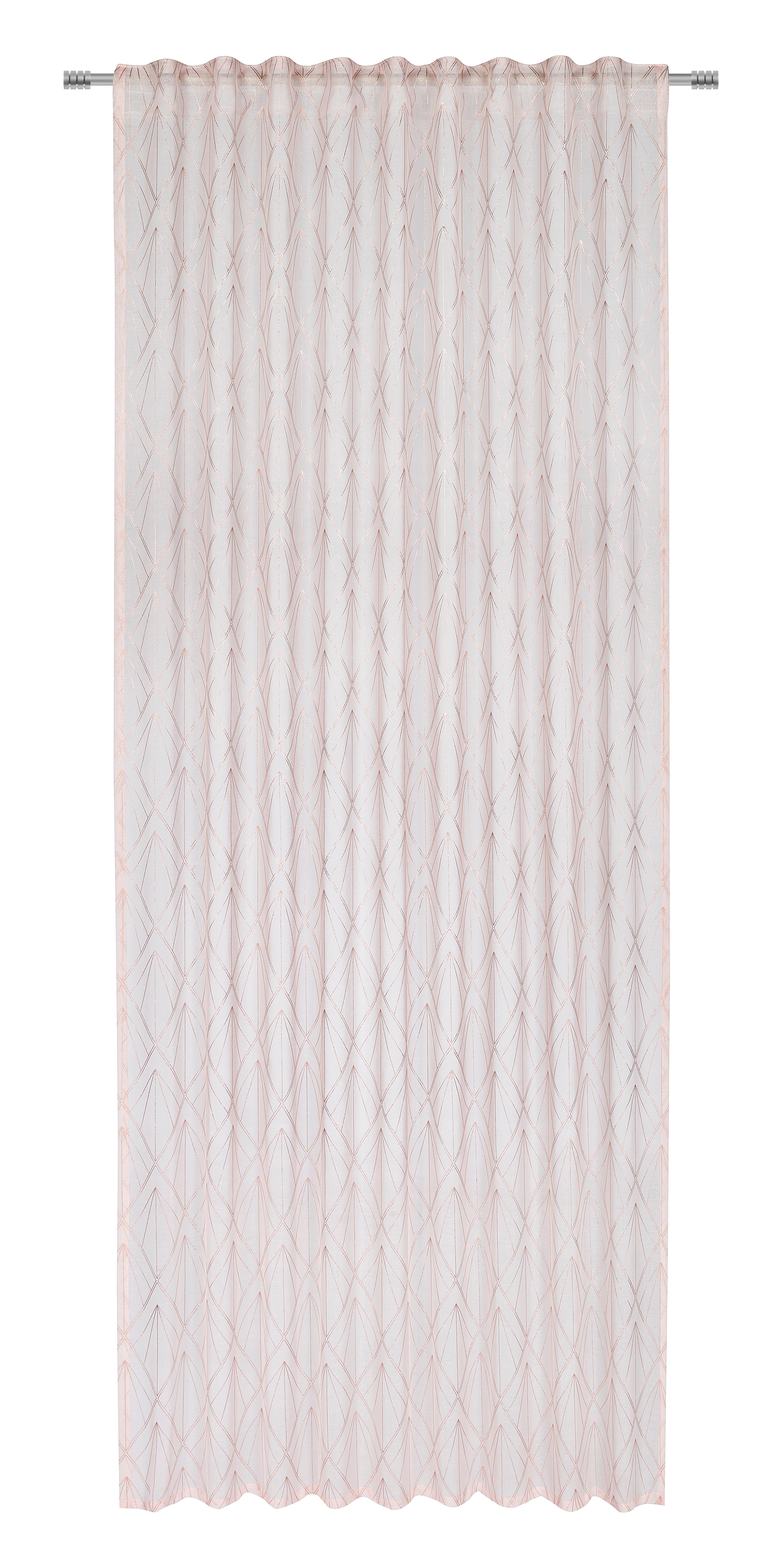 Hotový Záves Esther, 135/245cm - ružová/ružové zlato, Romantický / Vidiecky, textil (135/245cm) - Modern Living