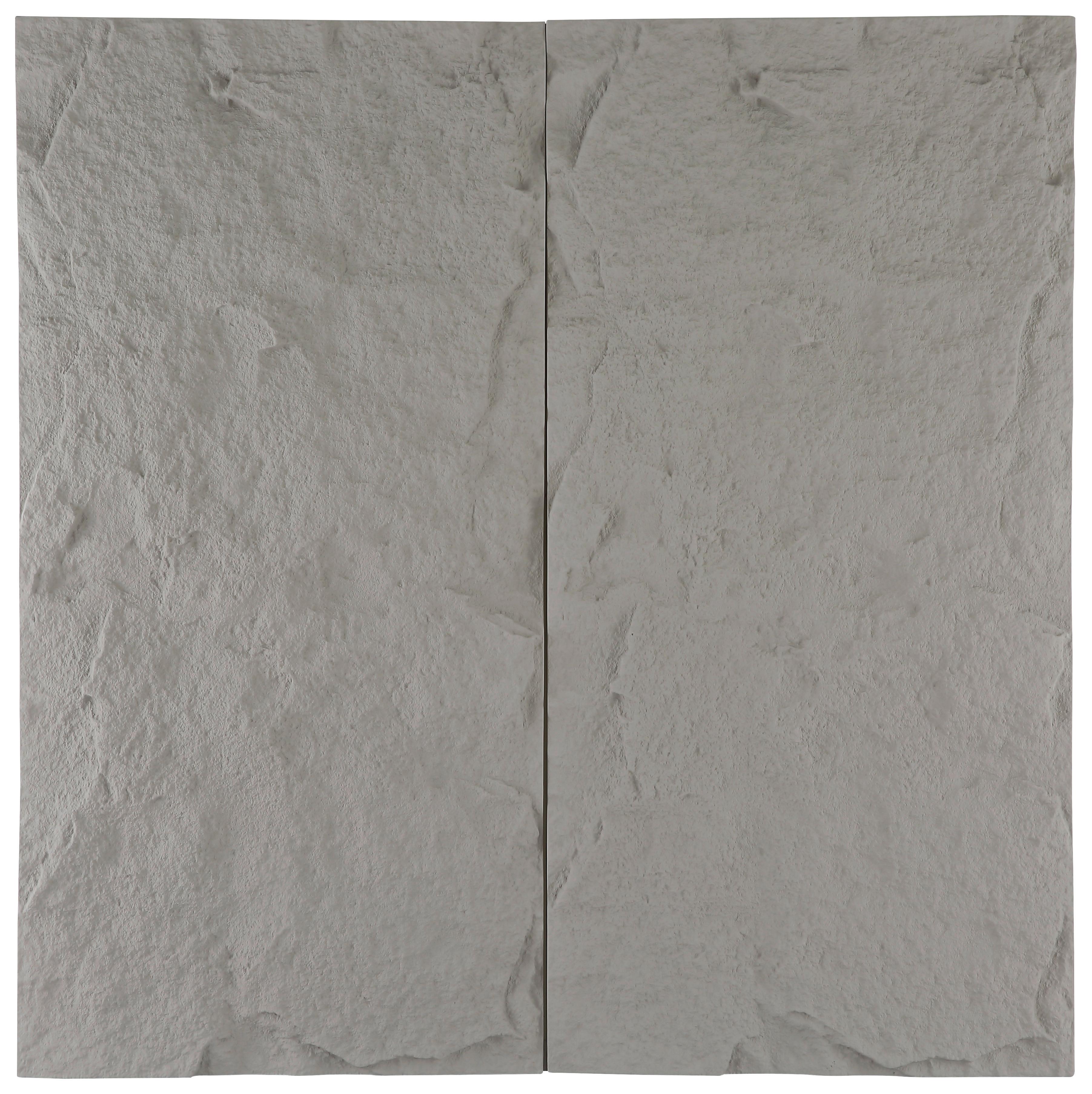 Wandpaneel Bergamo Grau B: 120 cm - Grau, MODERN, Kunststoff (120/60/3cm)