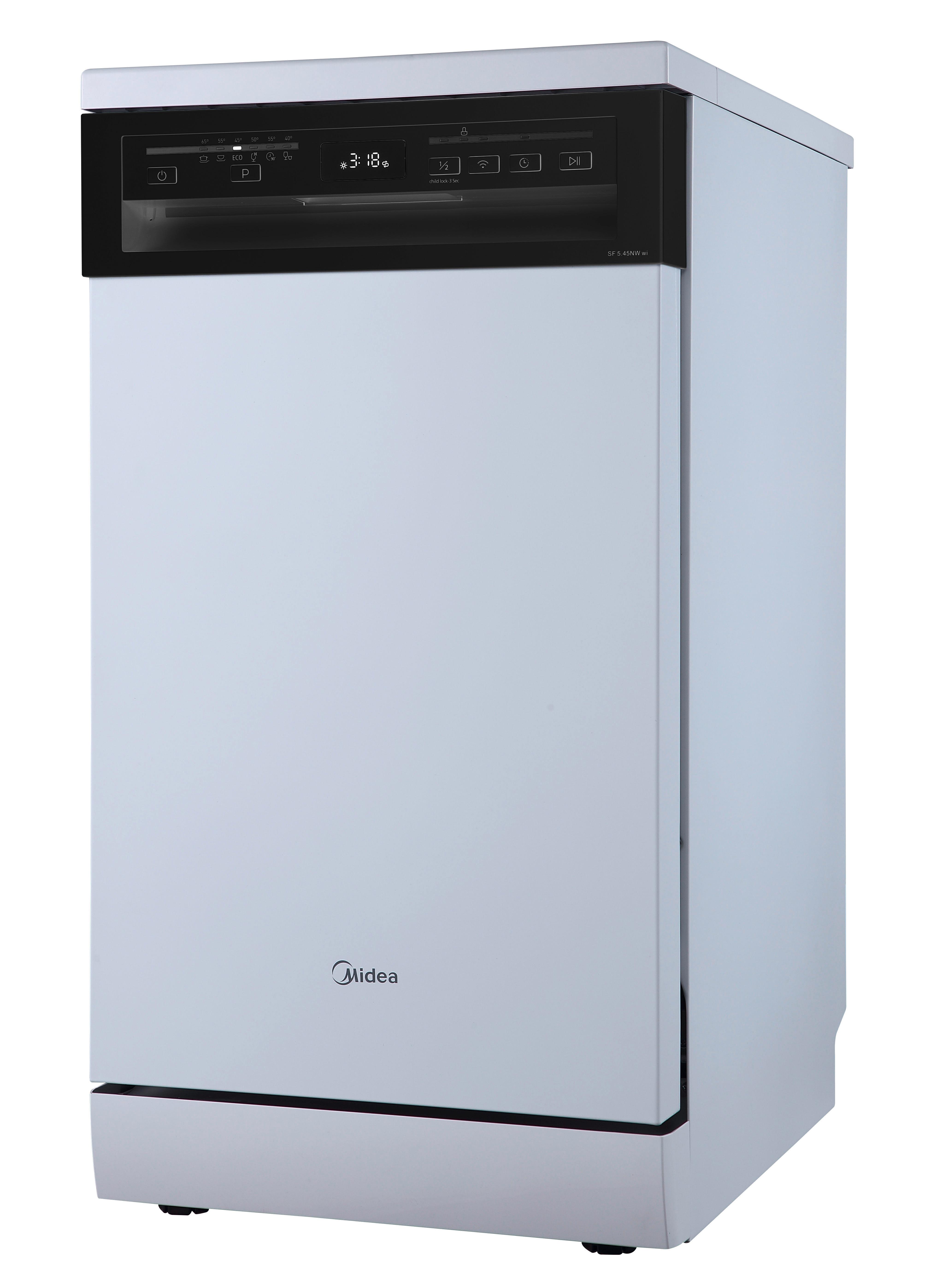 Geschirrspüler Mdwef936ww Geschirrspüler - Schwarz/Weiß, Basics, Kunststoff/Metall (44.8/84.5/60cm) - Midea