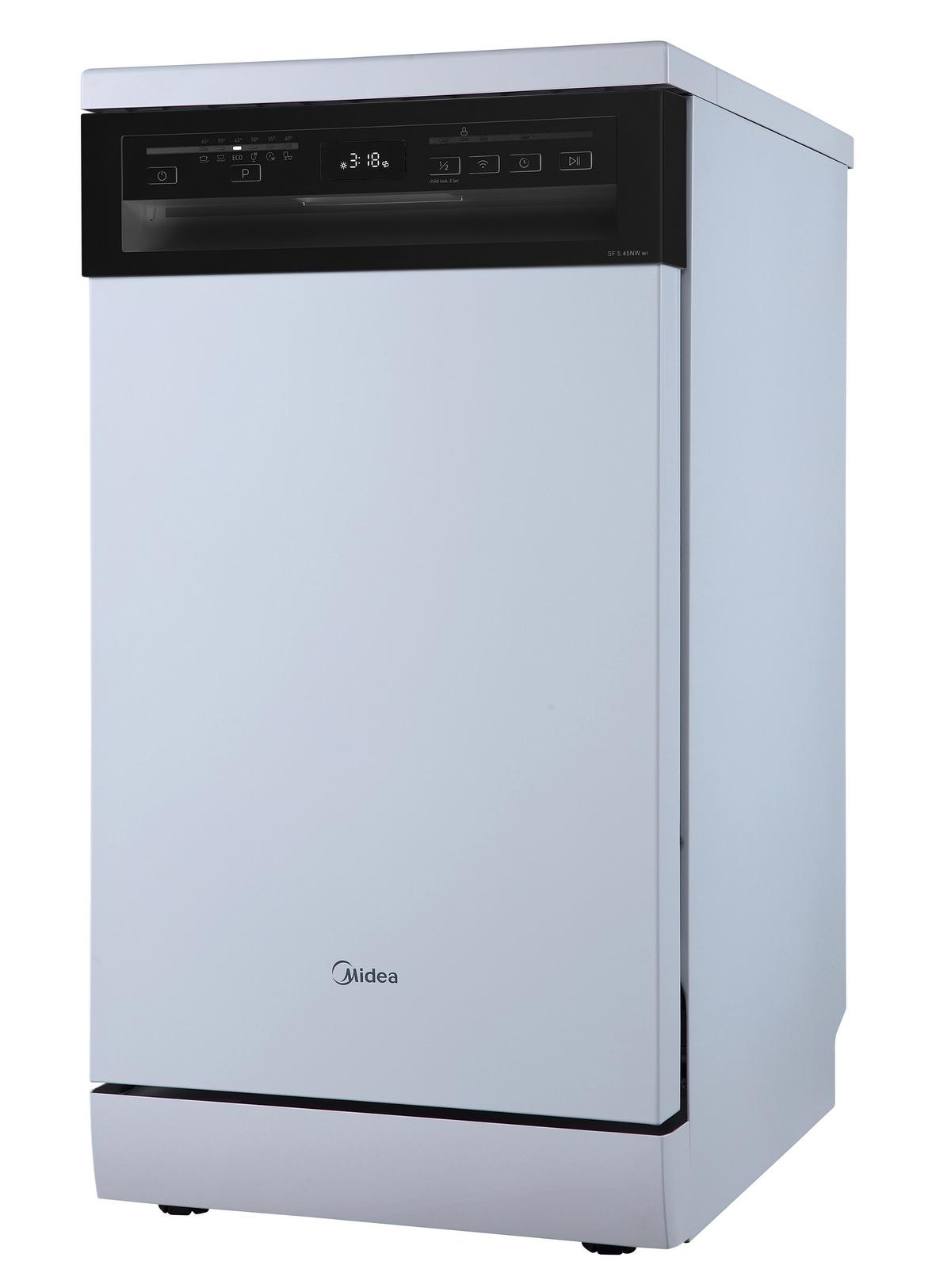 Geschirrspüler Mdwef936ww Geschirrspüler - Schwarz/Weiß, Basics, Kunststoff/Metall (44.8/84.5/60cm) - Midea