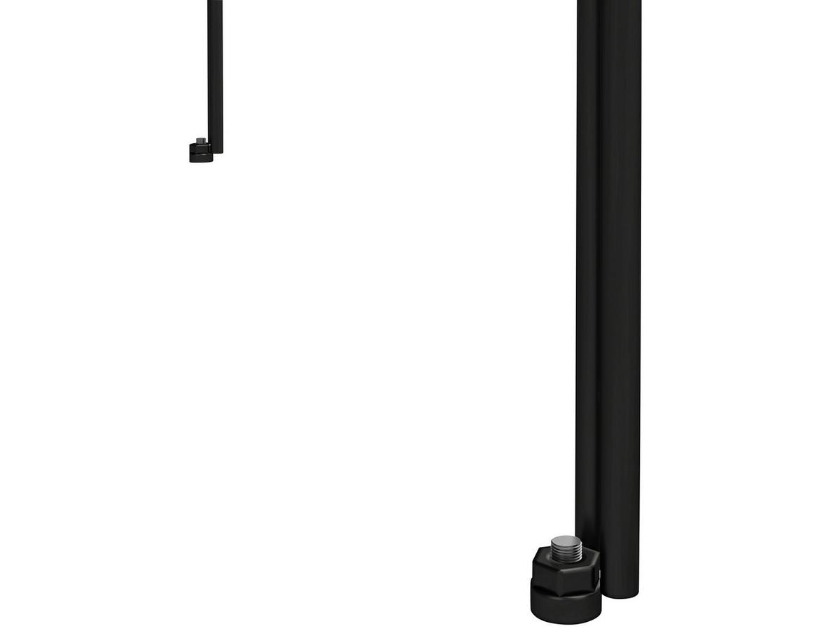 Regal Wainwright Schwarz 79 cm - Schwarz, Design, Glas/Holzwerkstoff (79/117/35cm)