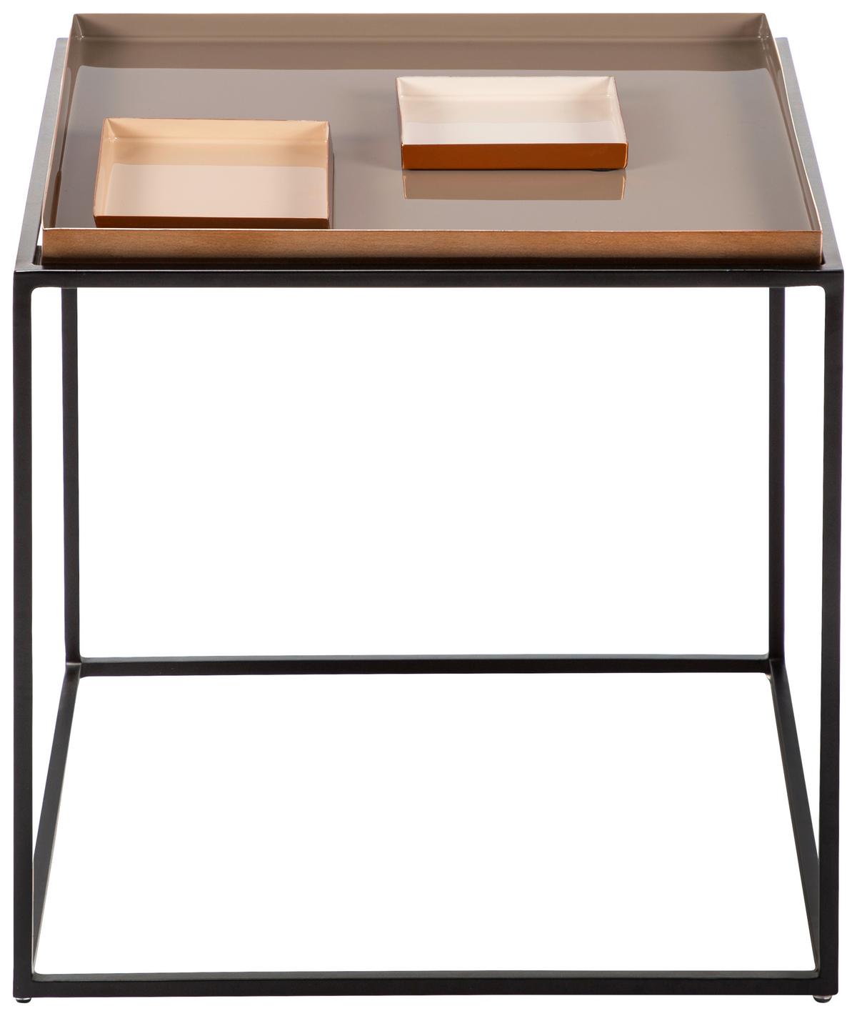 Beistelltisch Famosa 560 Beige/Creme/Mokka B: 40 cm - Beige/Creme, Design, Metall (40/40/40cm) - Kayoom
